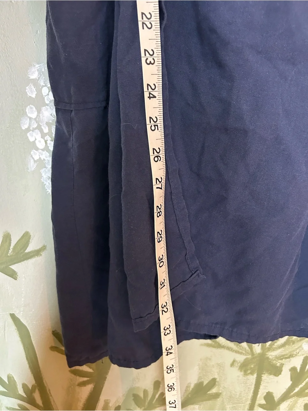 Handmade Navy Wrap Dress w/ pockets